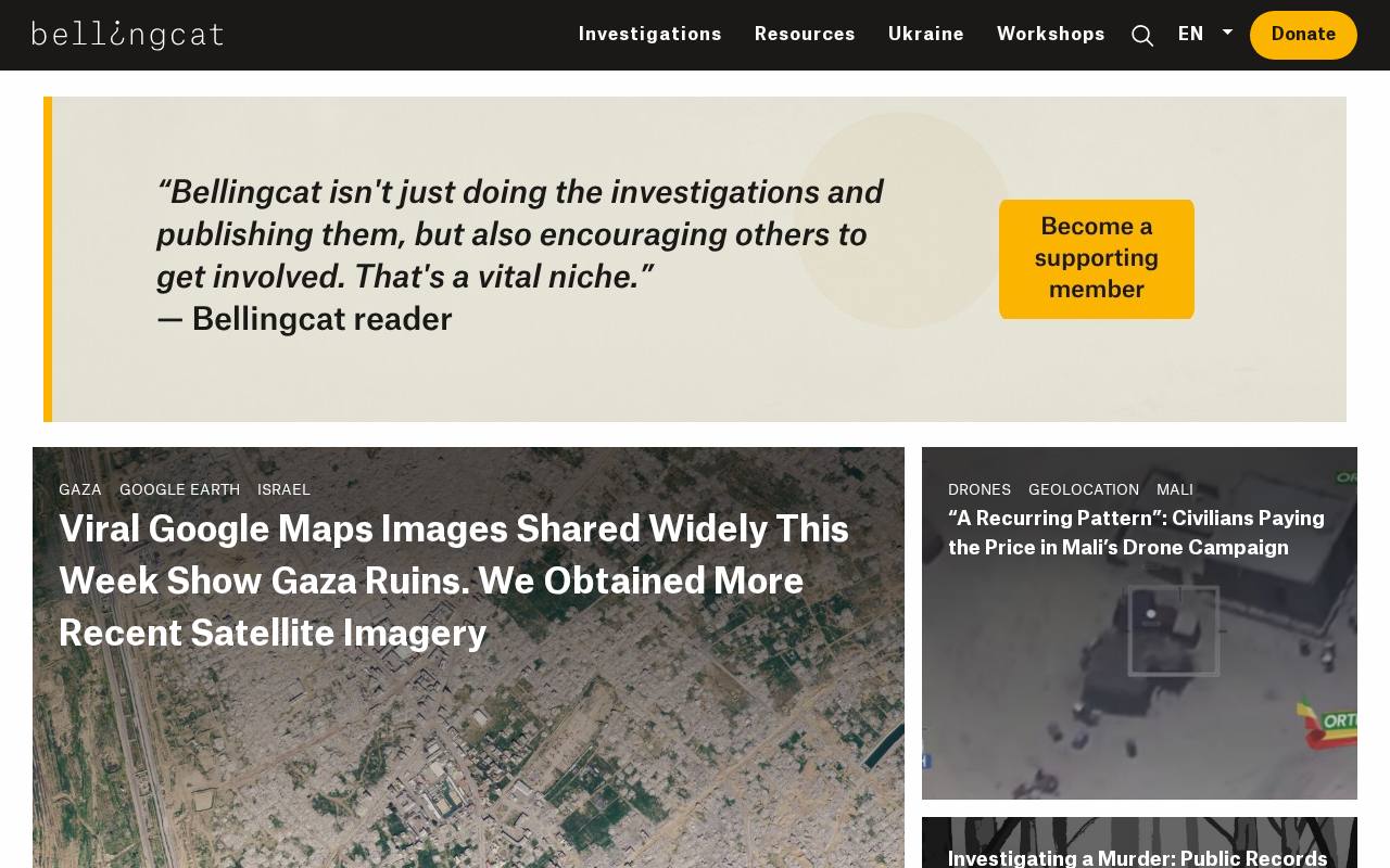 Screenshot von bellingcat.com