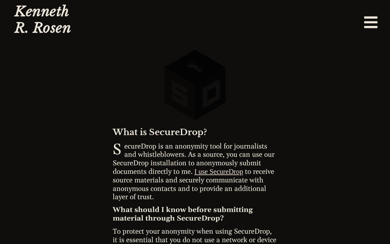 Screenshot of kennethrrosen.com