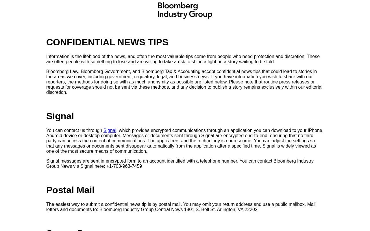 Screenshot of news.bloomberglaw.com