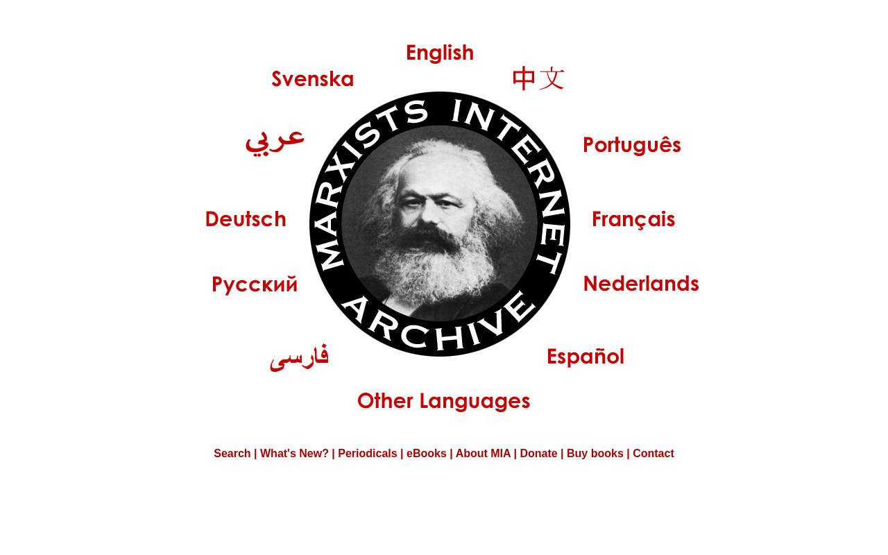 Screenshot of marxists.org