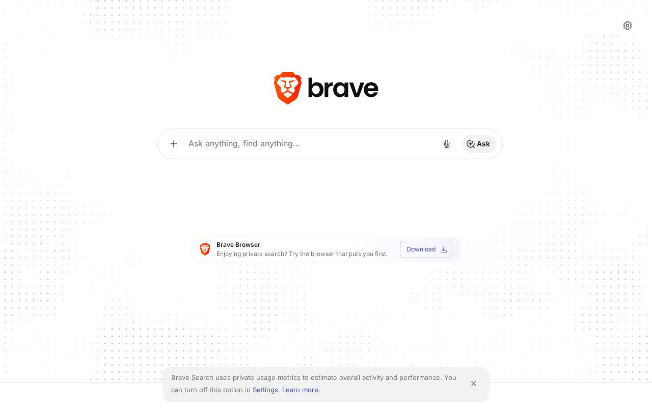Screenshot of search.brave.com